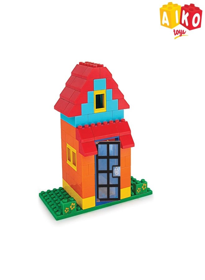 AIKO Town House Set No.1 | 120 Pcs ABS Plastic Building Blocks | Multi-Colour Construction Toy for Kids | Learning & Educational Blocks with Idea Booklet | Safe & Durable | Best Gift for Boys & Girls - Image 5